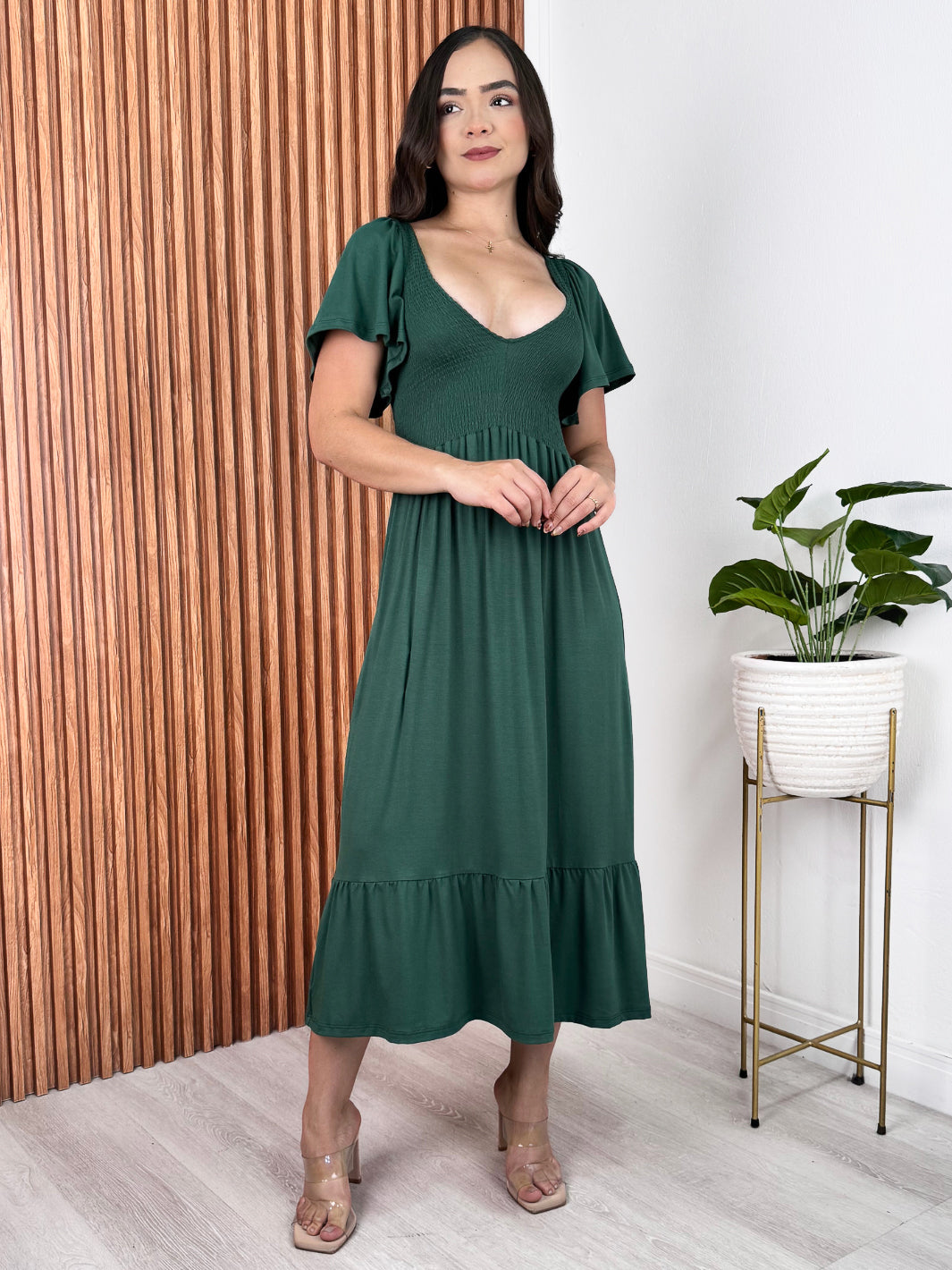 VESTIDO DESIREE - VERDE BOTELLA