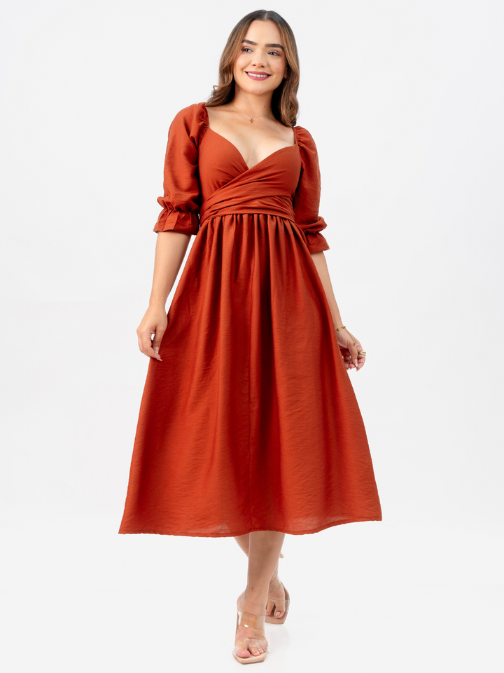 VESTIDO ANGELINA - RUST