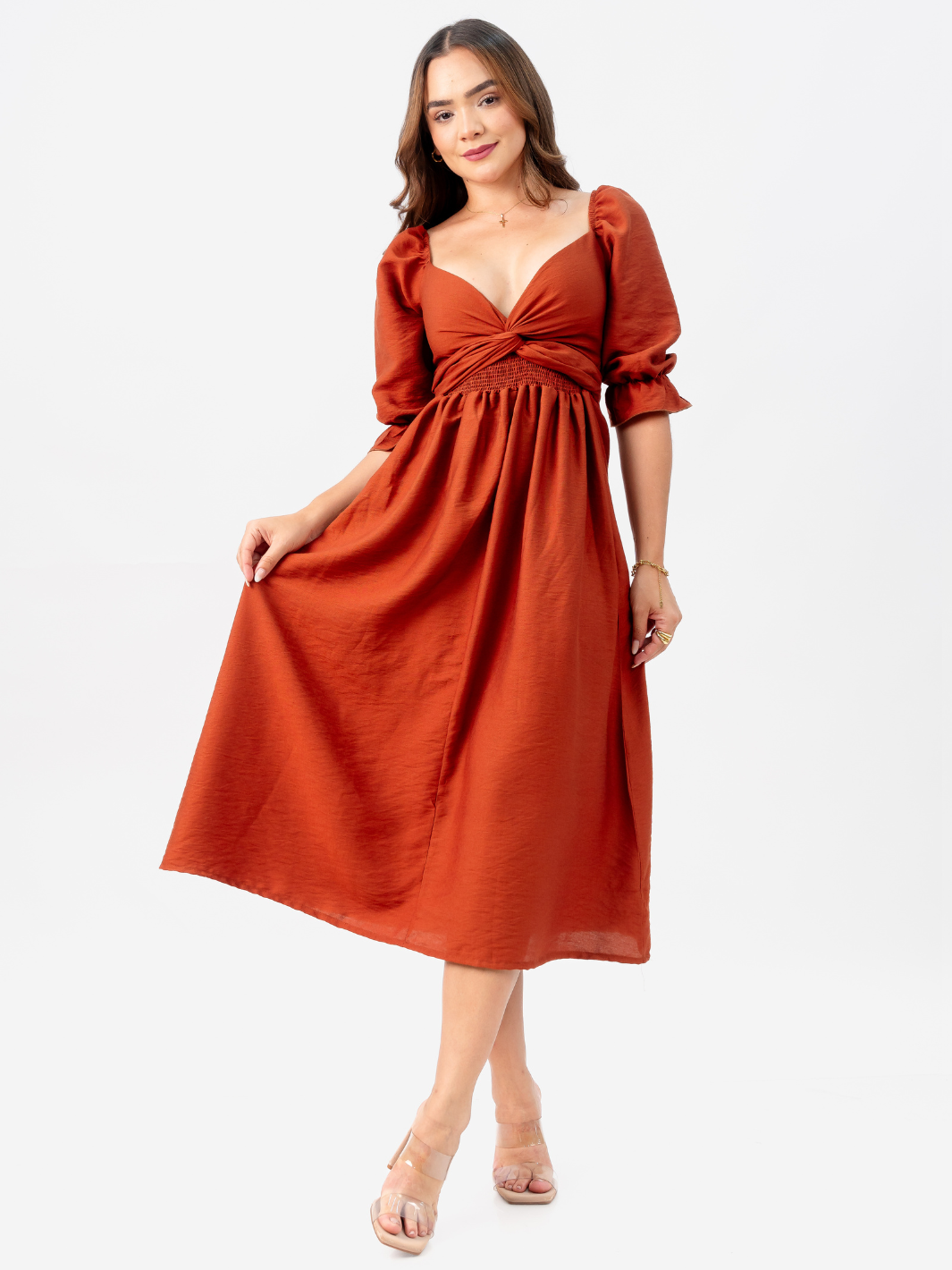 VESTIDO ANGELINA - RUST