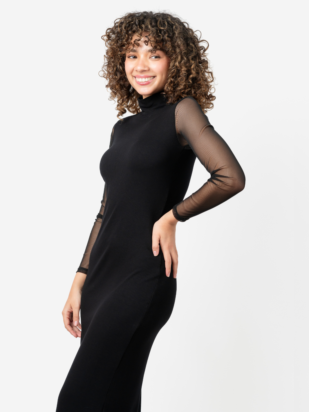 VESTIDO SAORI - NEGRO