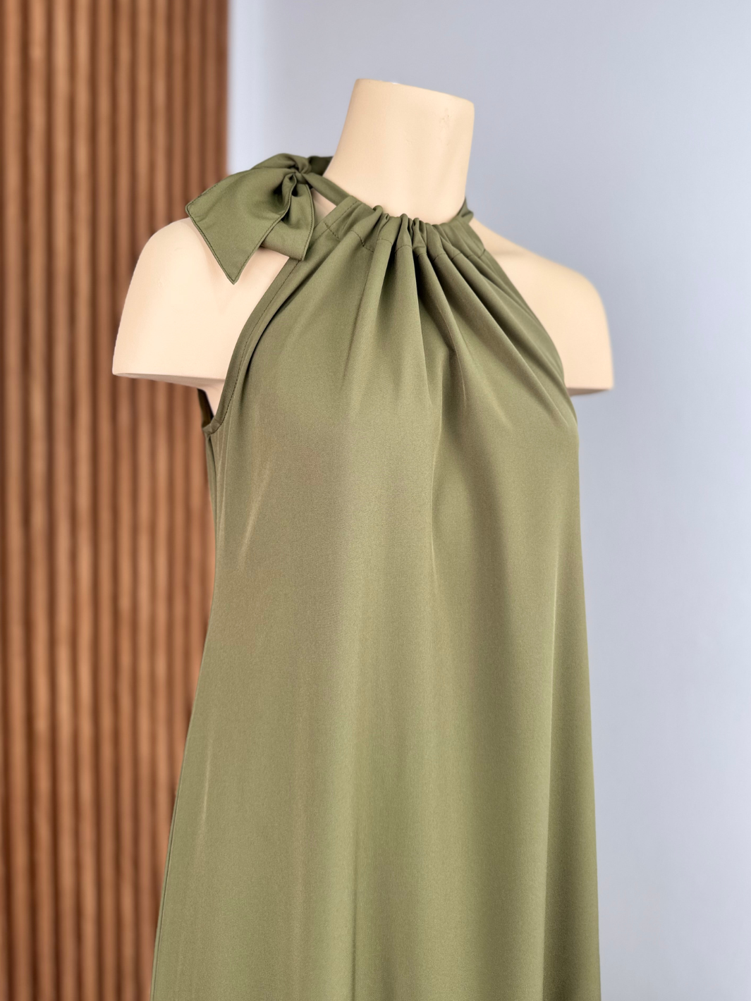 VESTIDO GRACIA - VERDE MILITAR