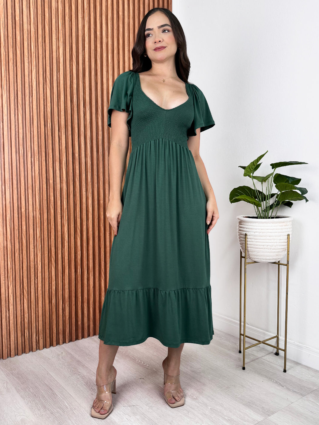 VESTIDO DESIREE - VERDE BOTELLA