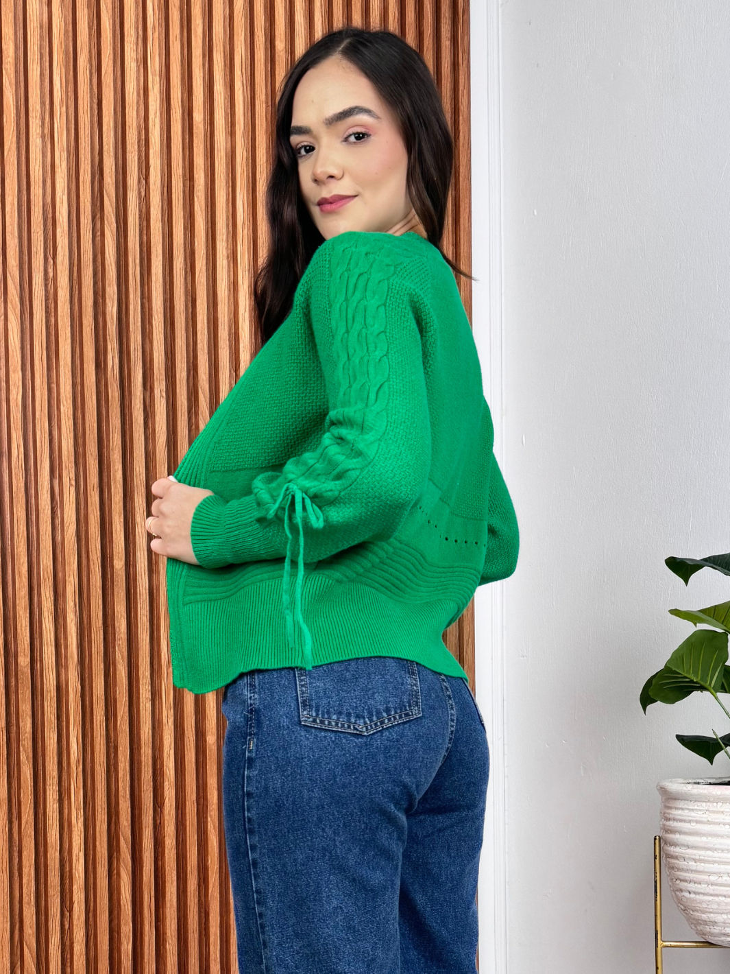 CARDIGAN MOANA - VERDE PERICO