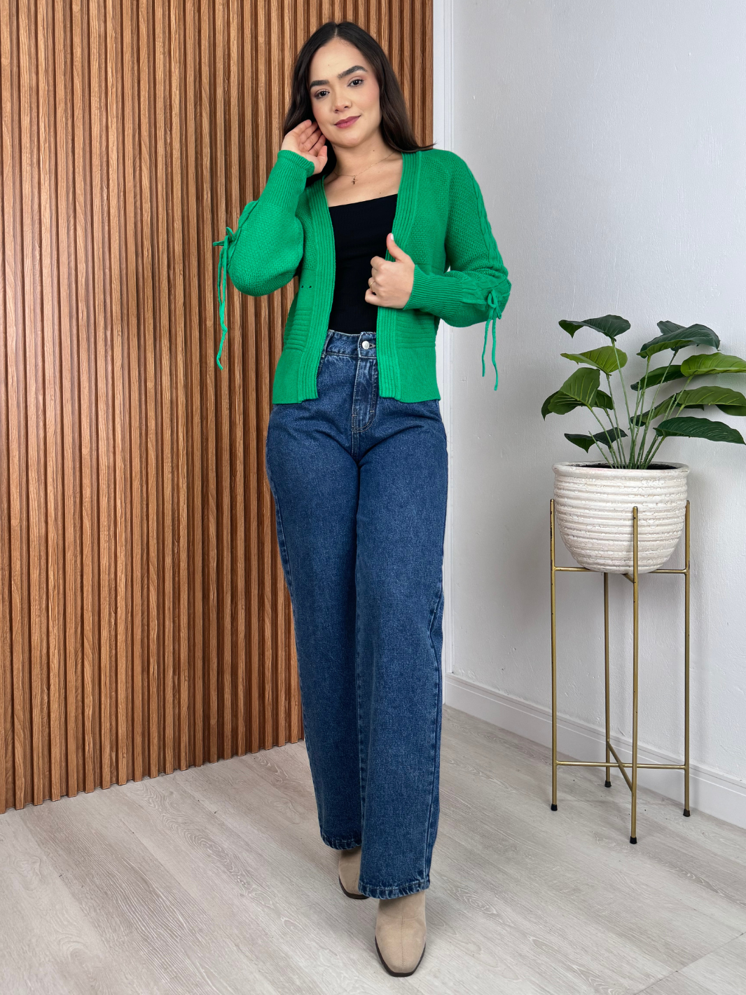 CARDIGAN MOANA - VERDE PERICO