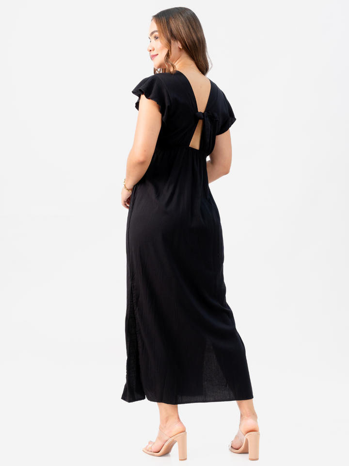 VESTIDO SATINA - NEGRO