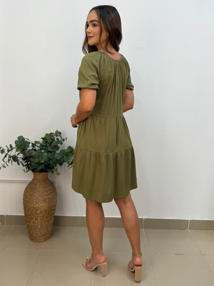 VESTIDO MARIA - VERDE MILITAR