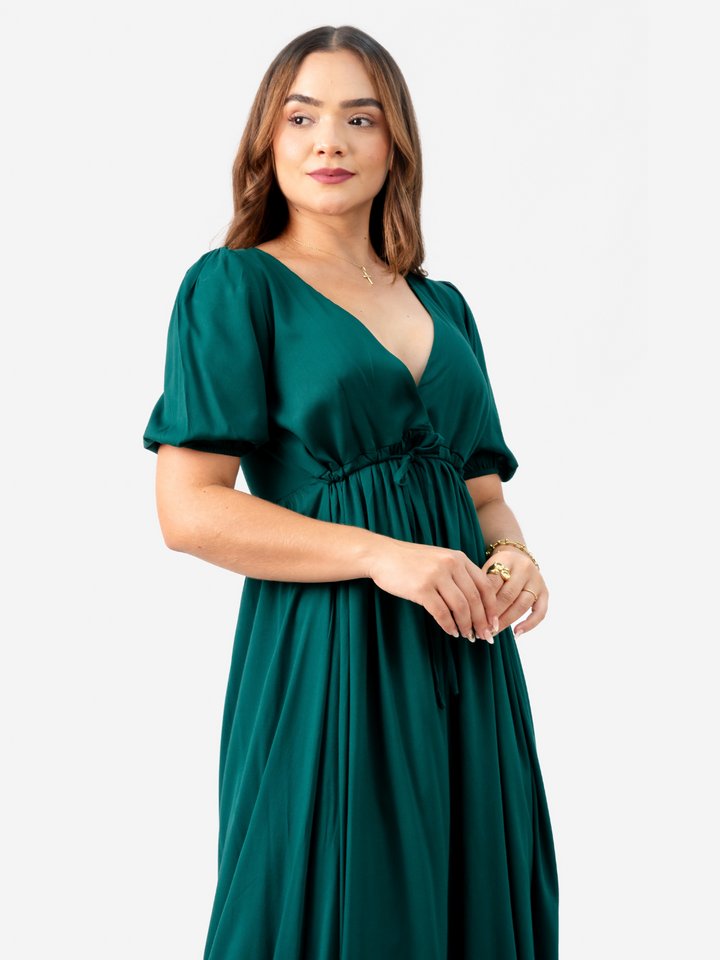 VESTIDO ANTONELLA - VERDE BOTELLA