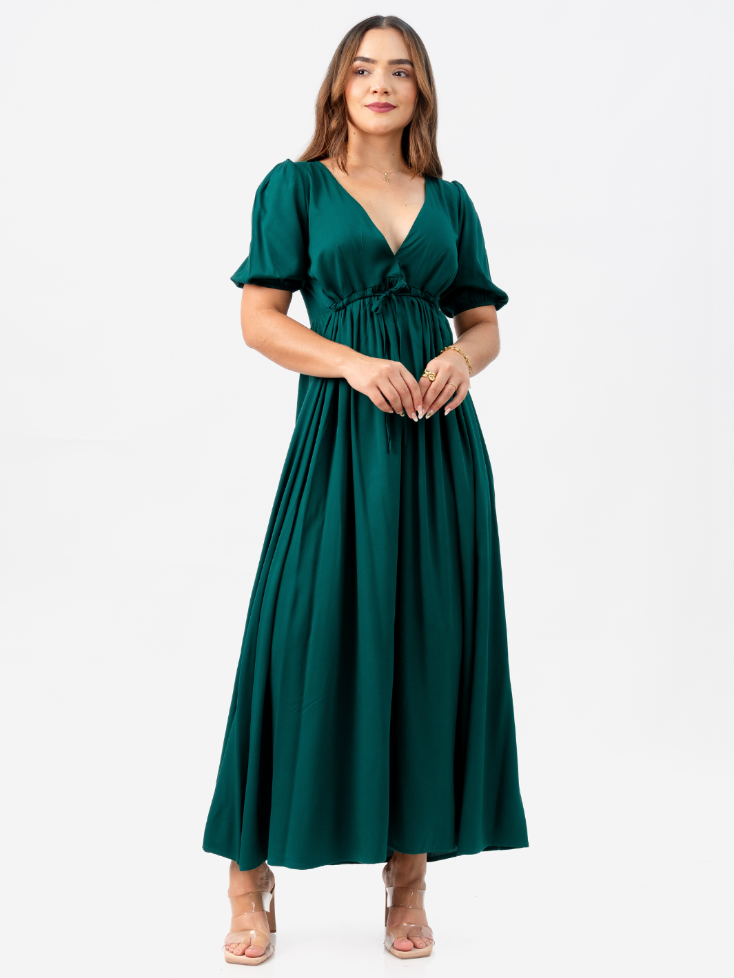 VESTIDO ANTONELLA - VERDE BOTELLA