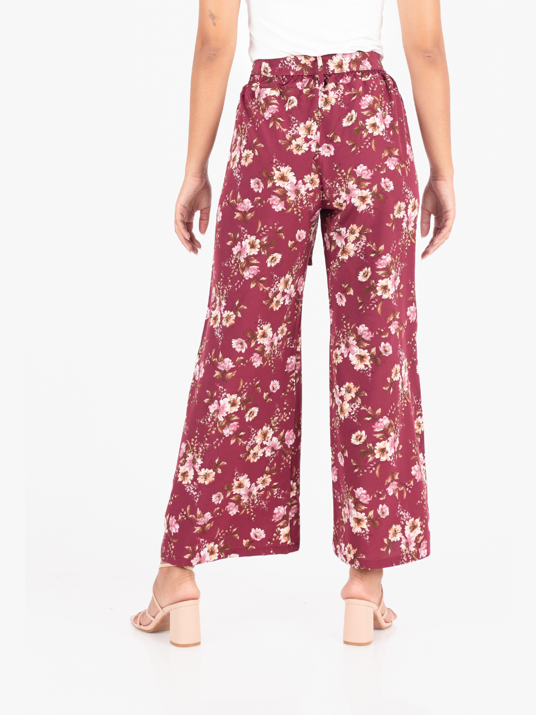 PANTALON WENDY - VINO FLOREADO